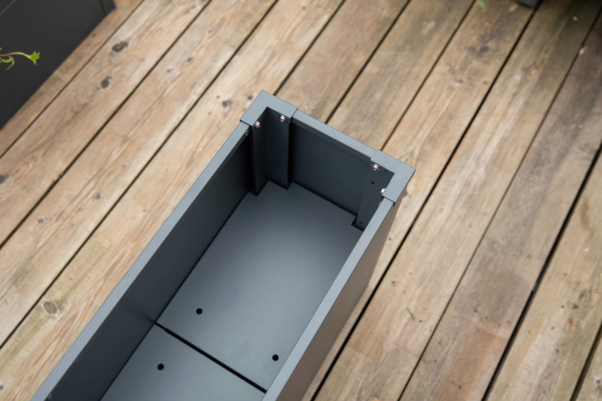 Westmann Pflanzkasten Talus anthrazit Metall B/H/L: ca. 100x27x25 cm Talus - anthrazit (25,00/100,00/27,00cm) - Westmann