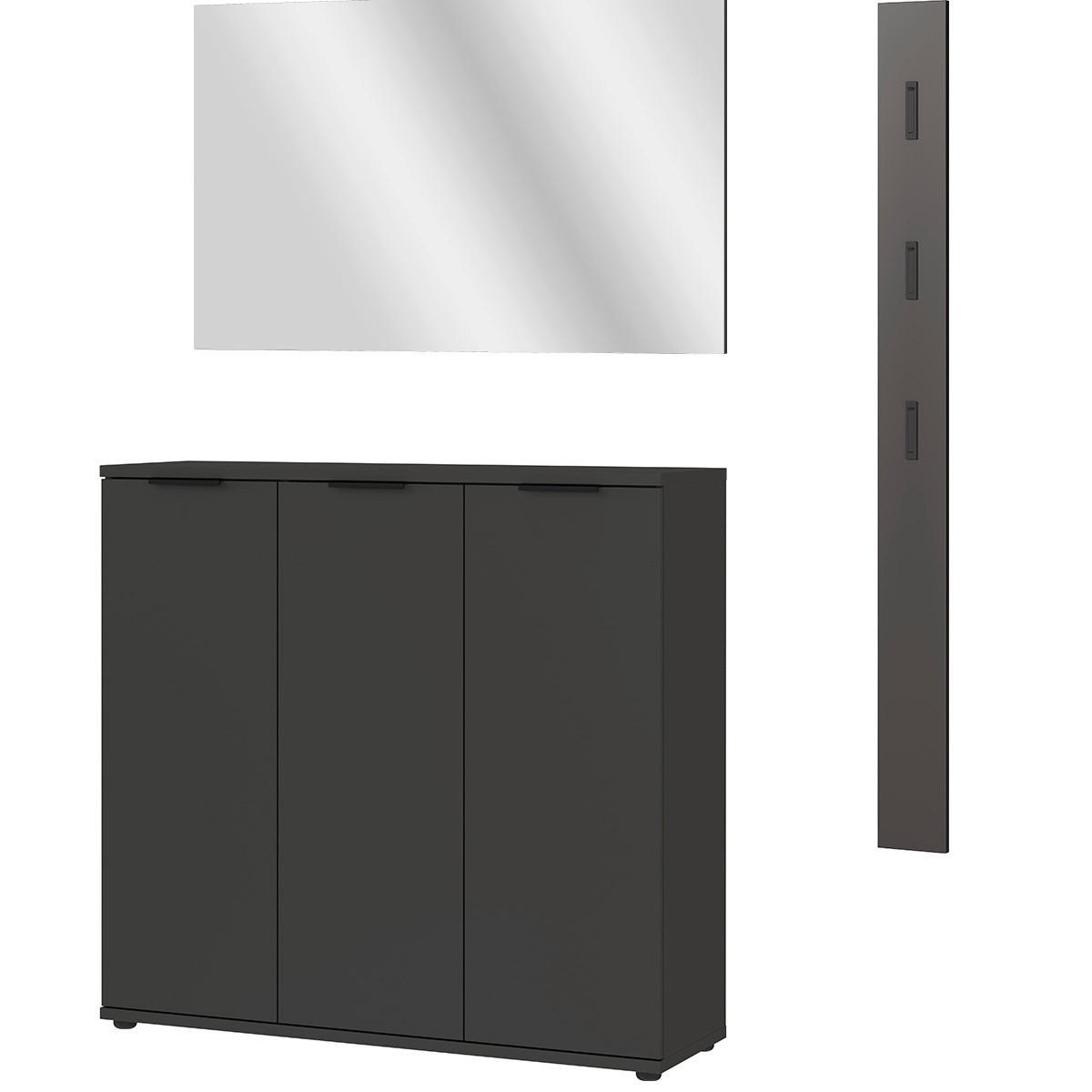Garderobe 7879-547 B/H/T: ca. 143x200x37 cm 7879-547 - Eiche/Graphit (143,00/200,00/37,00cm) - Germania