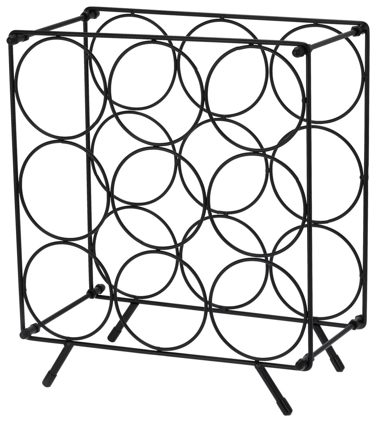 Weinregal schwarz Eisen B/H/L: ca. 32,5x3,5x37 cm Weinregal - schwarz (37,00/32,50/3,50cm)