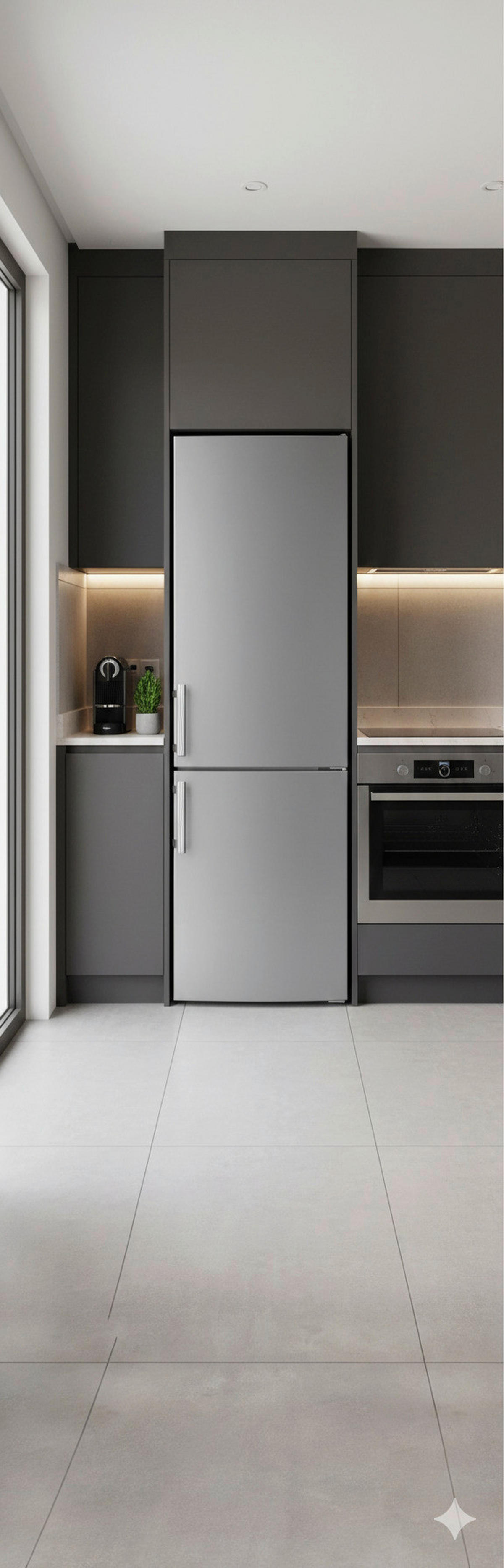 Wolkenstein Kühl-/Gefrierkombination KGK280DN Edelstahloptik B/H/T: ca. 55x180x56 cm Kühl-/Gefrierkombi KGK280DN - Edelstahloptik (55,00/180,00/56,00cm) - Wolkenstein