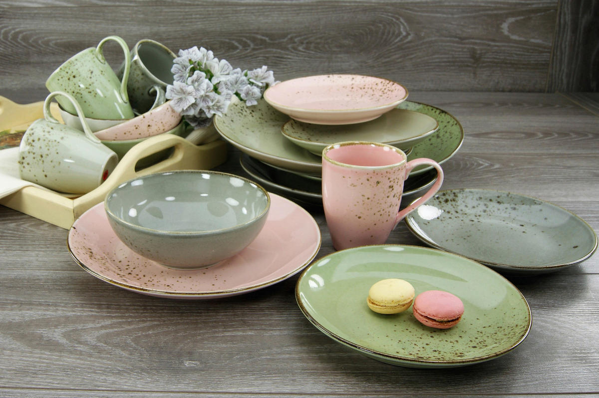 CreaTable Kombiservice Nature Collection VINTAGE GARDEN multicolor Steinzeug 16 tlg. Nature Collection VINTAGE GARDEN - multicolor - CreaTable