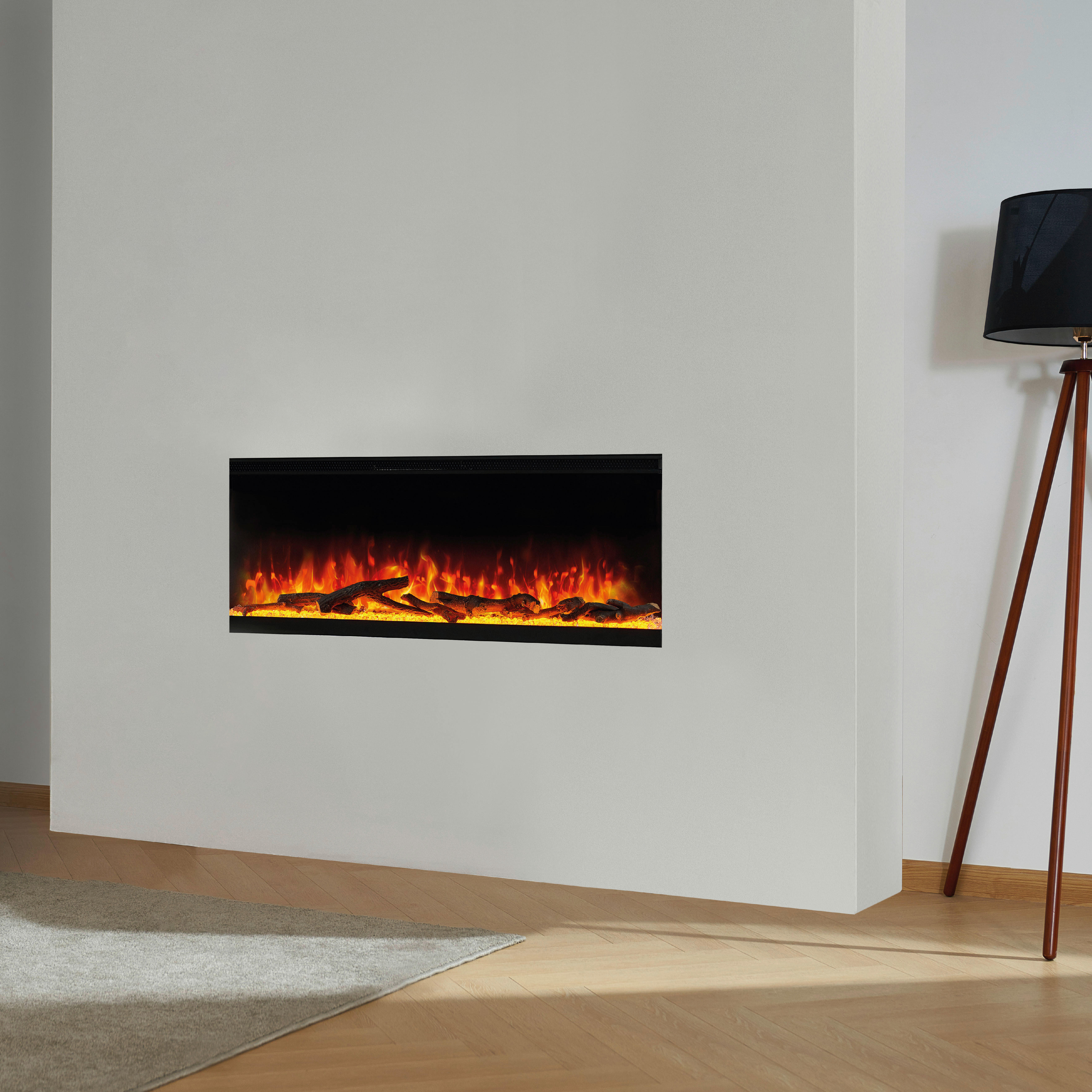 KAMINIO Elektrischer-Kamin LEA schwarz Metall B/H/T: ca. 107,1x43x20 cm ca. 1800 W LEA - schwarz (107,10/43,00/20,00cm) - KAMINIO