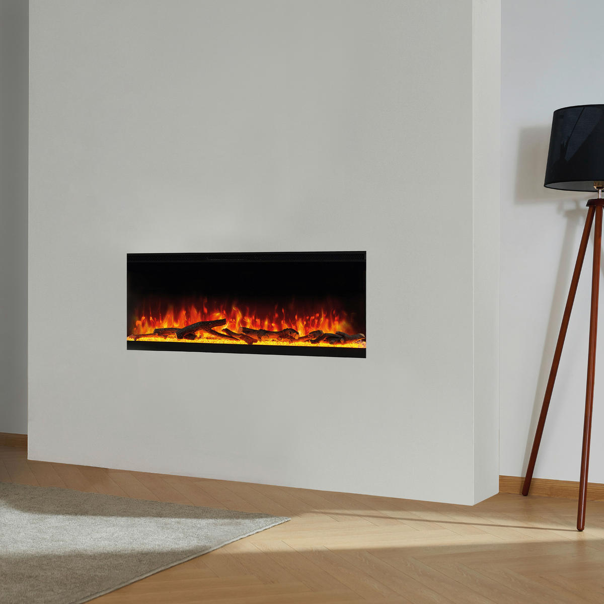KAMINIO Elektrischer-Kamin LEA schwarz Metall B/H/T: ca. 107,1x43x20 cm ca. 1800 W LEA - schwarz (107,10/43,00/20,00cm) - KAMINIO