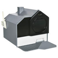 PawHut Katzen-Zubehör grau Polypropylen B/H/L: ca. 45x47x42 cm Katzentoilette - grau (42,00/45,00/47,00cm) - PawHut