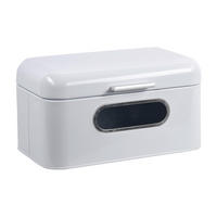 Kesper Brotkasten weiß Metall B/H/L: ca. 18x15,4x30 cm Brotkasten - weiß (30,00/18,00/15,40cm) - Kesper