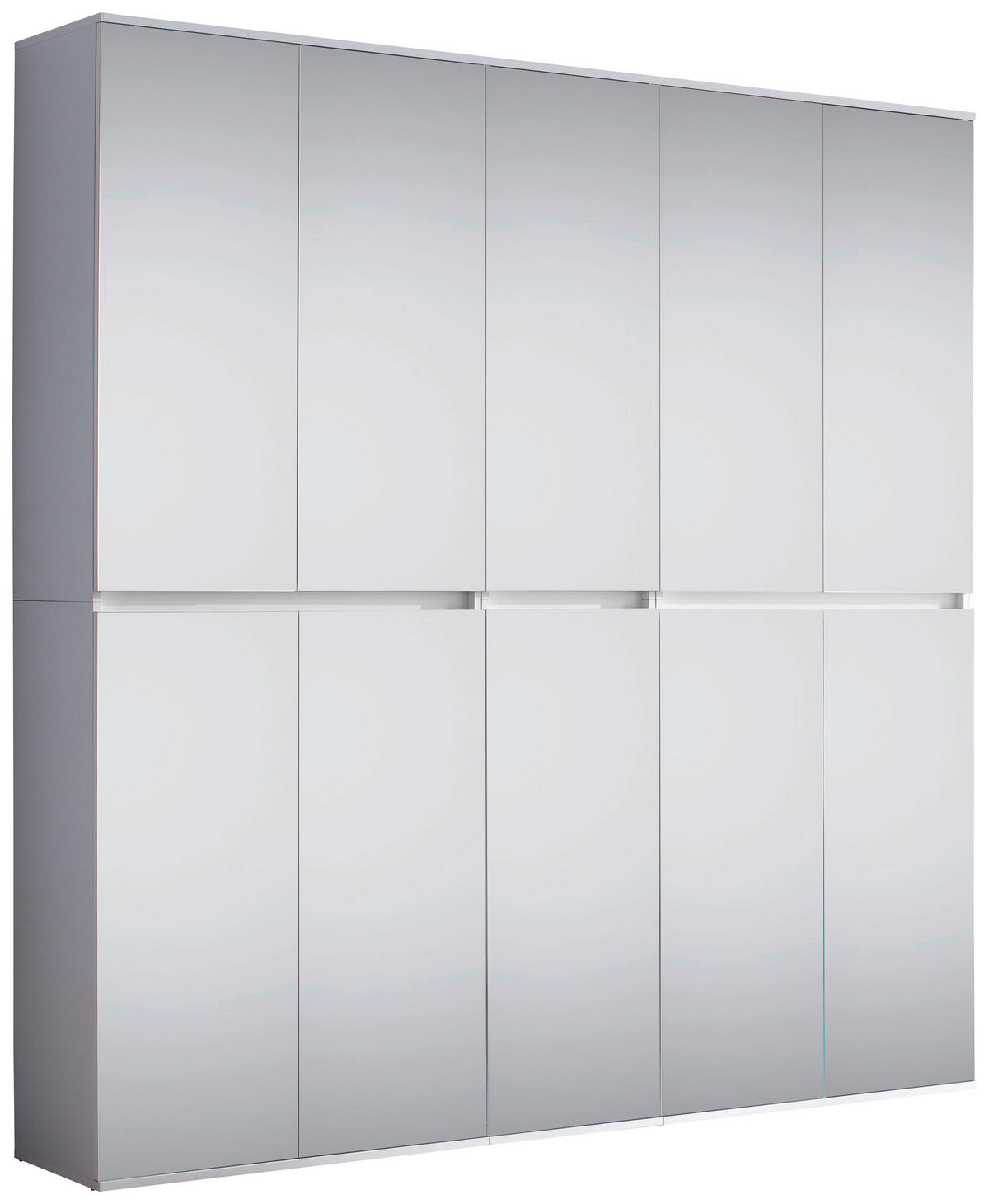 Garderobenschrank Mirror weiß B/H/T: ca. 185x191x34 cm Mirror - weiß (185,00/191,00/34,00cm) - Trendteam