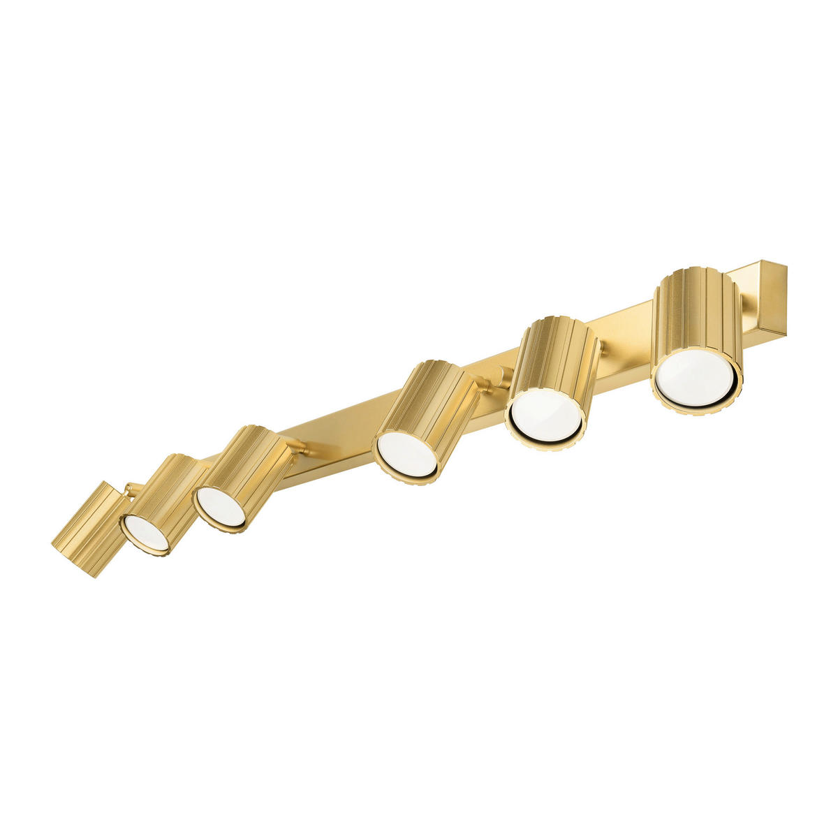 Lamkur Strahler gold Stahl B/H/L: ca. 6,5x16,5x117 cm 6 Brennstellen Prisma - gold (117,00/6,50/16,50cm) - Lamkur