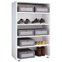 Schuhregal Lona weiß B/H/T: ca. 70x110x37 cm Lona - weiß (70,00/110,00/37,00cm) - VCM Möbel
