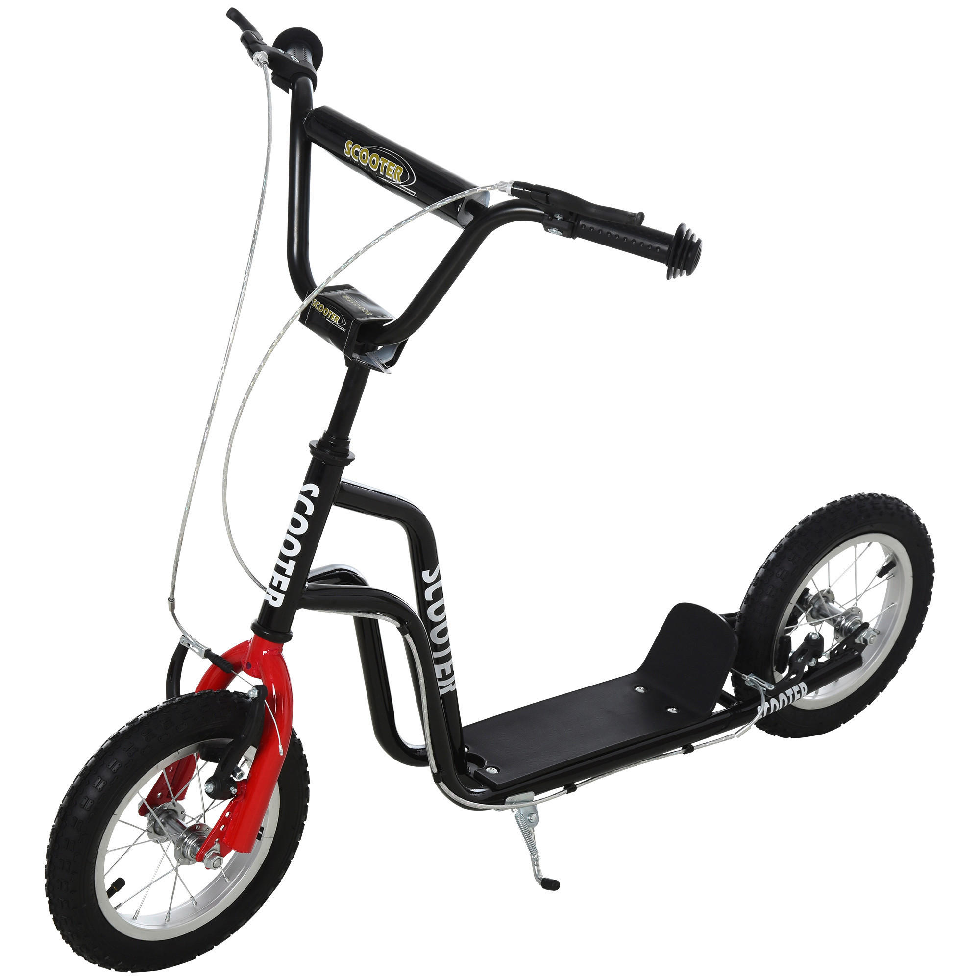 HOMCOM Kinderroller schwarz Kinderroller - schwarz (120,00/58,00/80,00cm) - HOMCOM