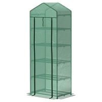 Outsunny Gartenabfallsack B/H/L: ca. 49x193x69 cm Gewächshaus - grün (69,00/49,00/193,00cm) - Outsunny