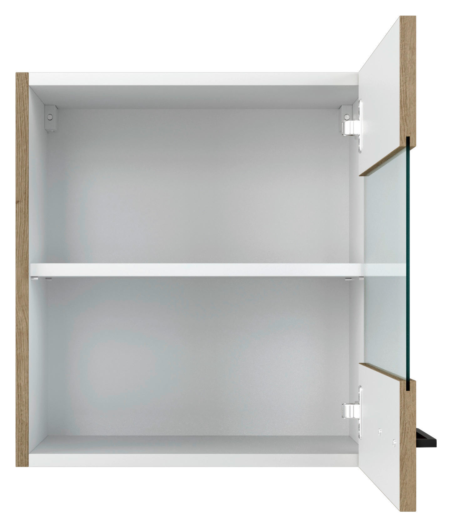 Flex-Well Glashängeschrank Cara grün B/H/T: ca. 50x54,8x32 cm Cara - Eiche/schwarz (50,00/54,80/32,00cm) - Flex-Well
