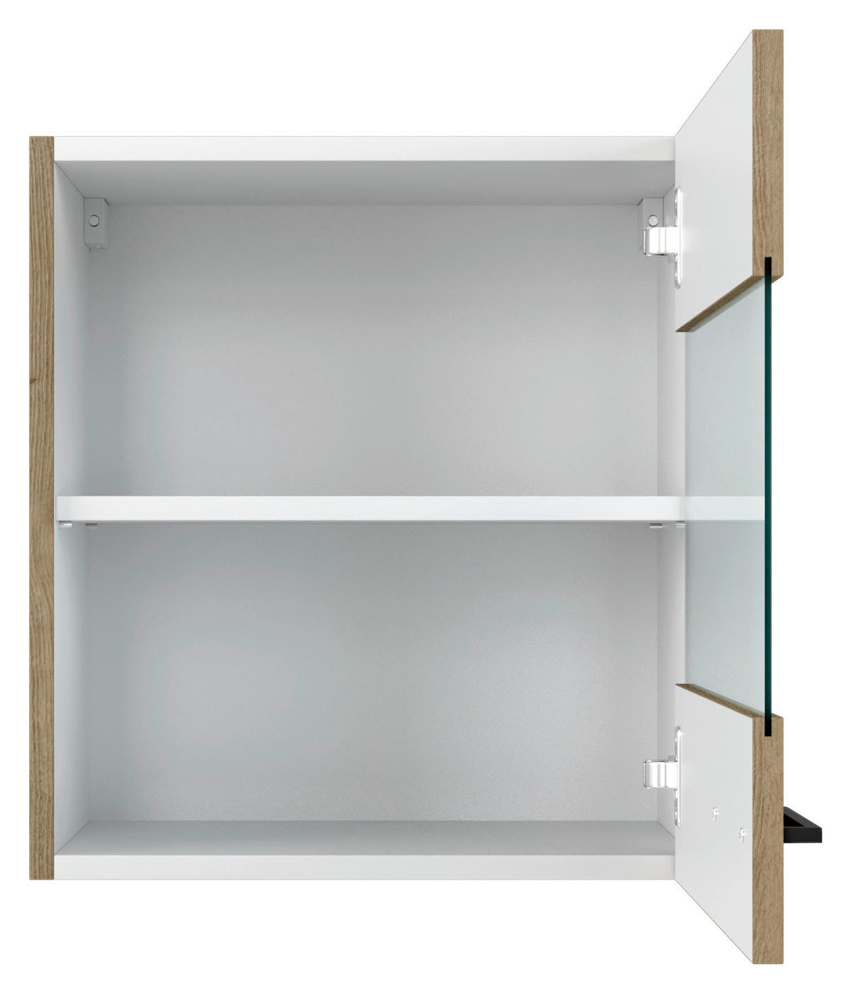 Flex-Well Glashängeschrank Cara grün B/H/T: ca. 50x54,8x32 cm Cara - Eiche/schwarz (50,00/54,80/32,00cm) - Flex-Well