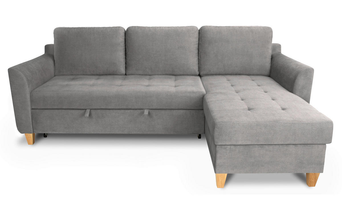 Ecksofa Liv Ashgrey Microfaser B/H/T: ca. 231x86x150 cm Liv - Eiche/Ashgrey (231,00/86,00/150,00cm)