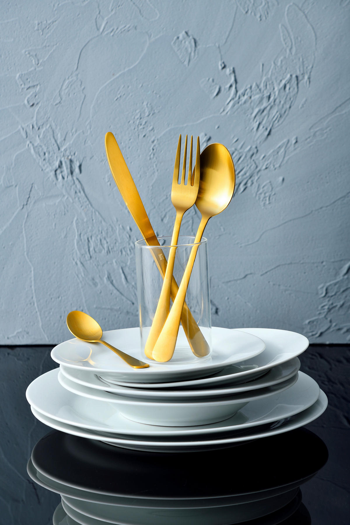 BERGNER Besteckset Munich gold matt gold Edelstahl 24 tlg. Munich gold matt - gold - BERGNER
