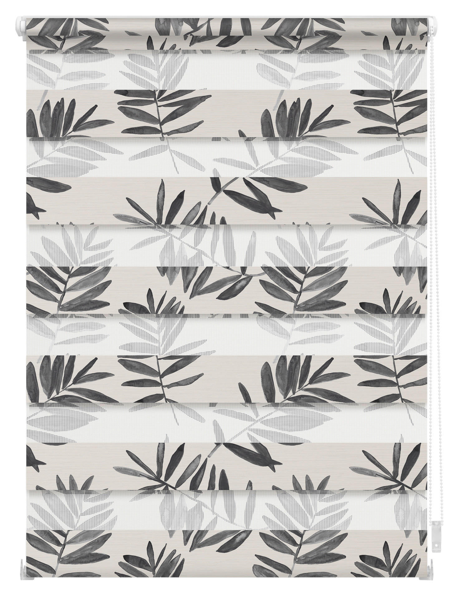 Thumbnail - LICHTBLICK Doppelrollo Duo Watercolor schwarz B/L: ca. 60x150 cm