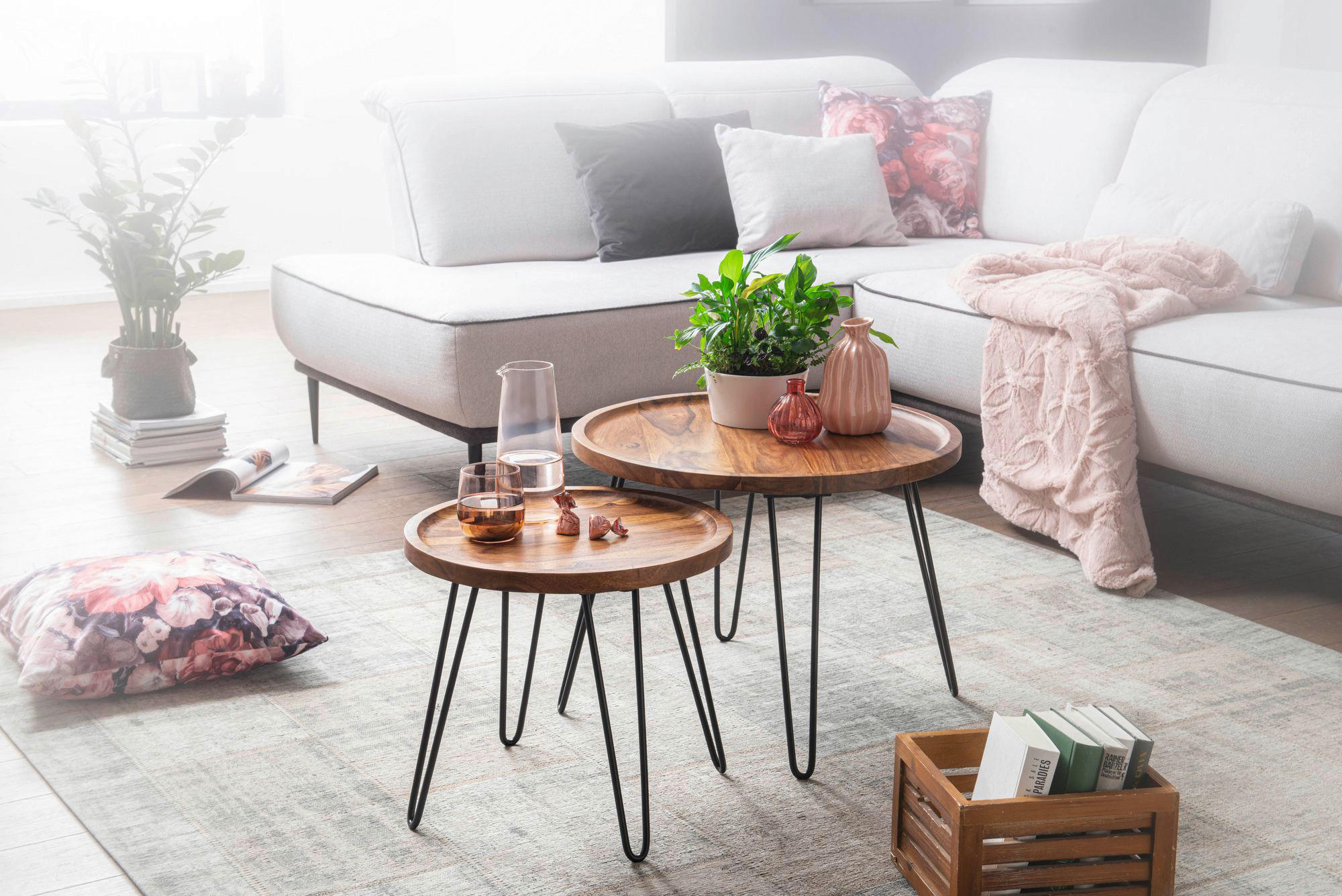 Couchtisch braun H: ca. 45 cm Couchtisch - braun (45,00cm) - Wohnling