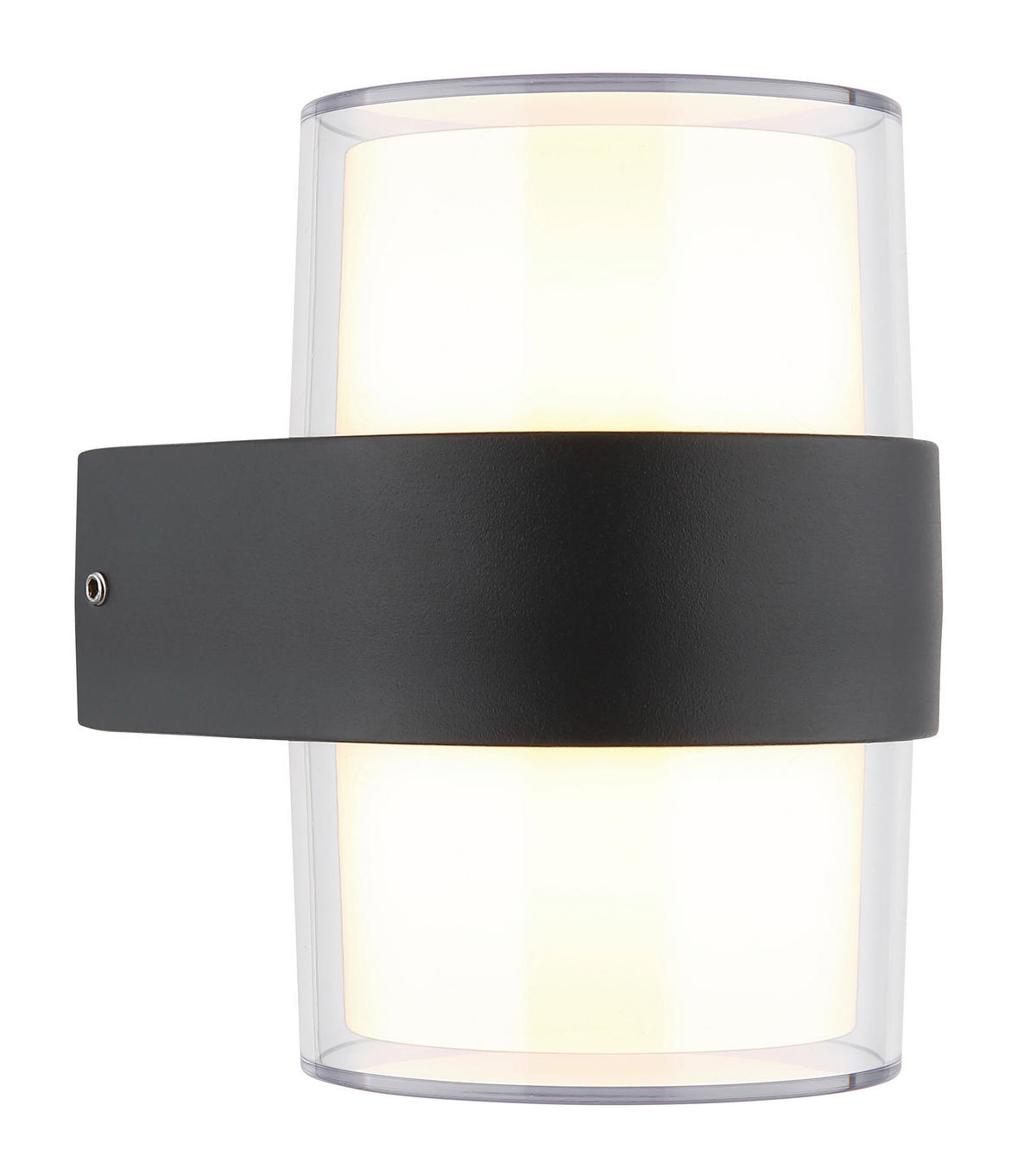 Außenleuchte anthrazit klar Satiniert B/H/L: ca. 10,5x13x9,6 cm IGNACIO - klar/Satiniert (9,60/10,50/13,00cm) - GLOBO