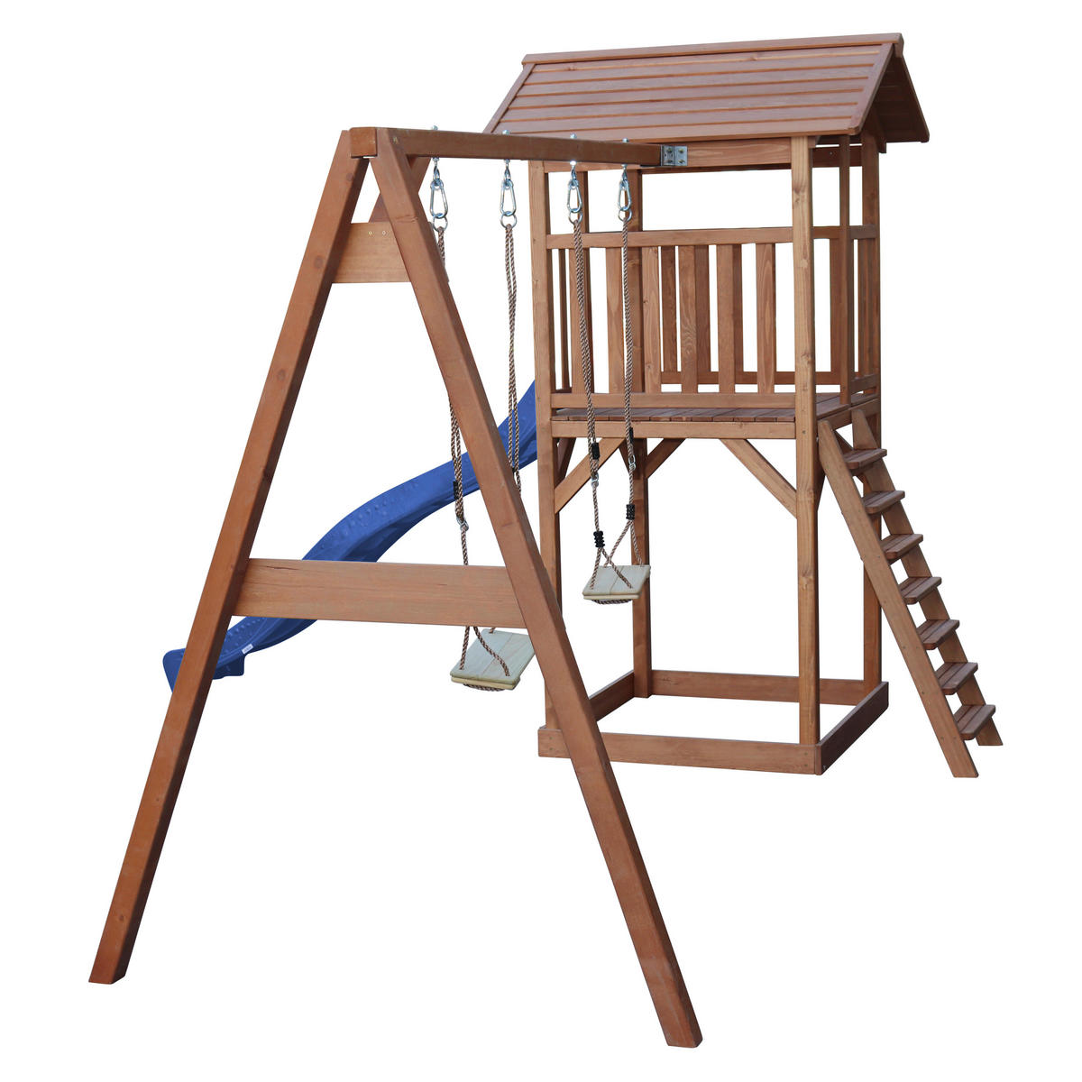 AXI Spielturm Beach Tower braun B/H/L: ca. 357x242x349 cm Beach Tower - braun/blau (349,00/357,00/242,00cm) - AXI