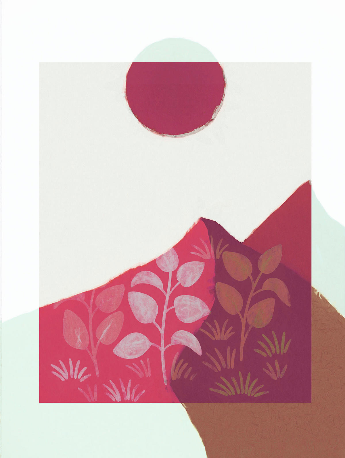 Komar Poster Plant a Garden Abstrakt B/L: ca. 30x40 cm Plant a Garden - (30,00/40,00cm) - Komar