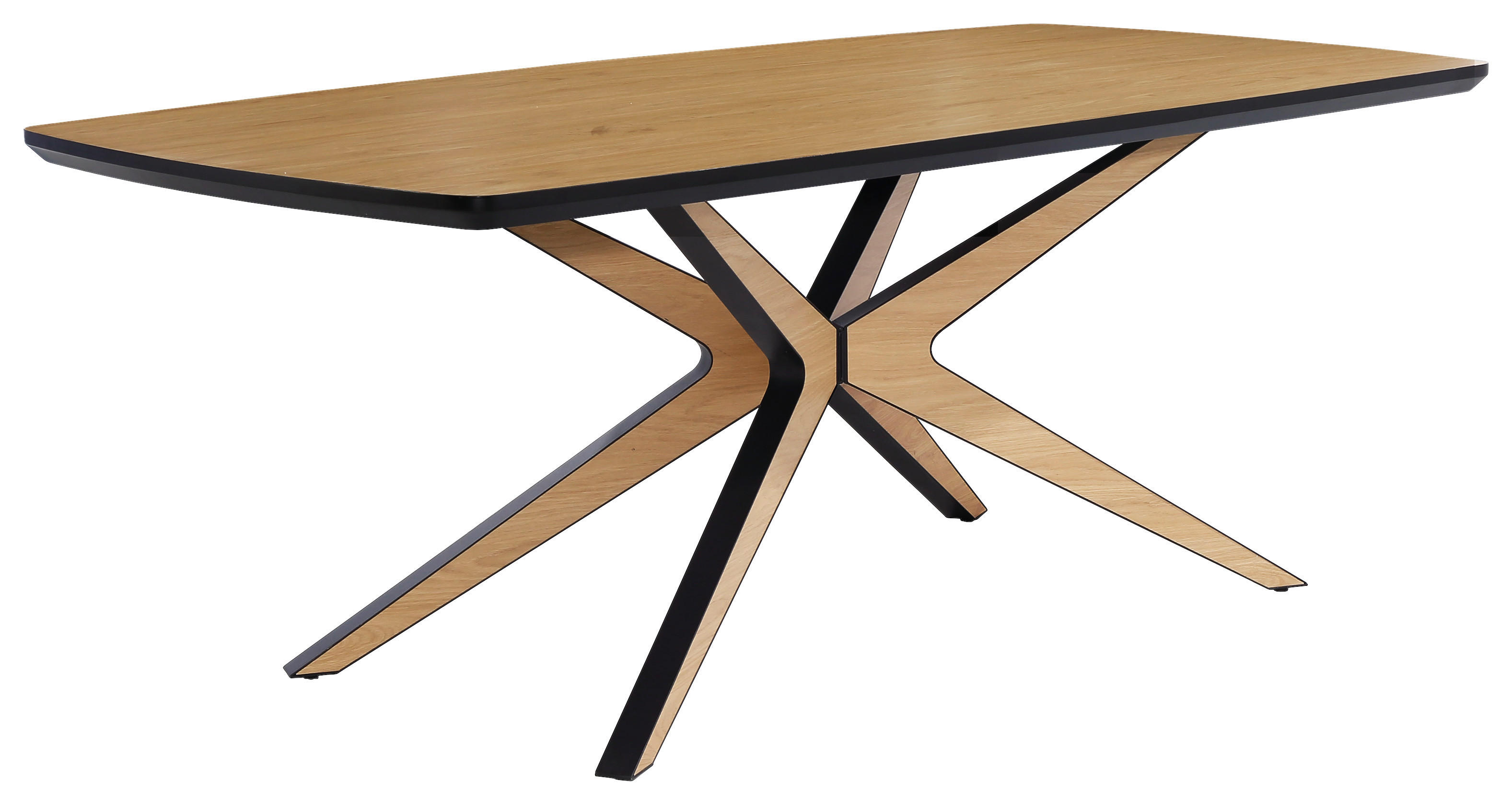 Esstisch  Eiche hell B/H/T: ca. 200x76x100 cm Kaja_Esstisch_6003656 - Eiche/schwarz (200,00/76,00/100,00cm)