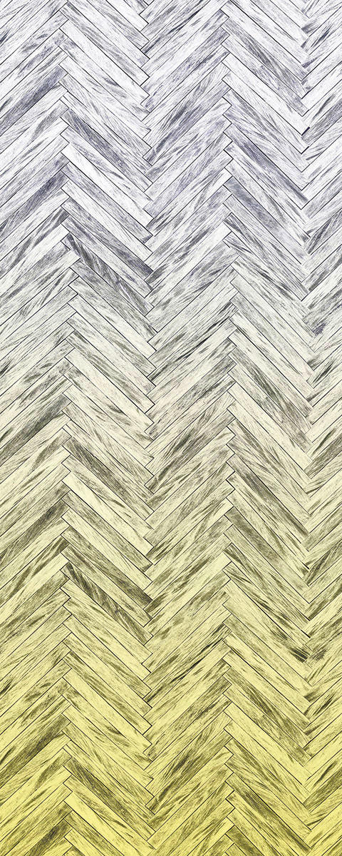 Komar Fototapete Herringbone Yellow Panel B/L: ca. 100x250 cm Herringbone Yellow Panel - (100,00/250,00cm) - Komar