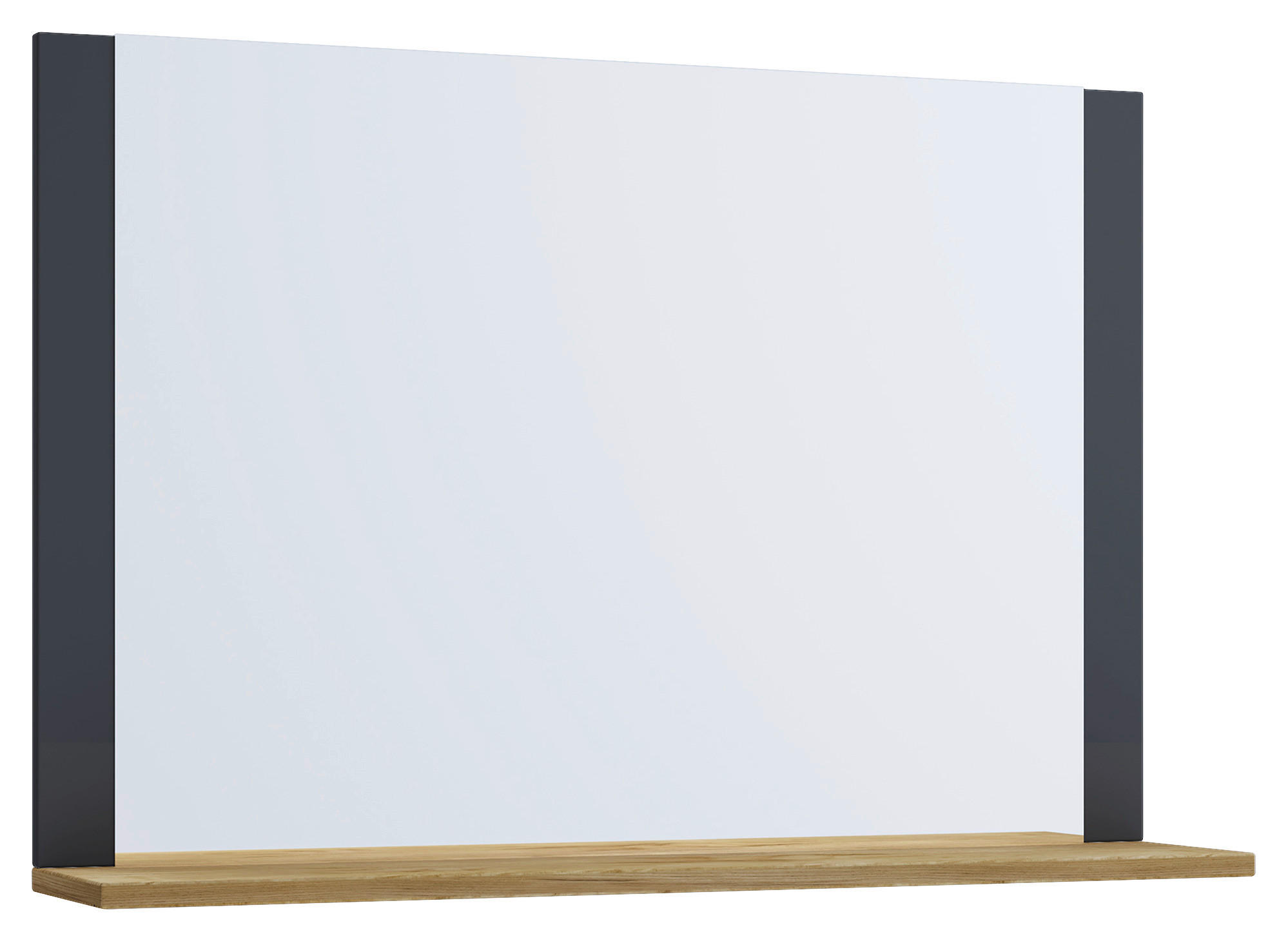 Wandspiegel Lendas anthrazit Eiche Honig Nachbildung Holzwerkstoff B/H/T: ca. 80x65x17 cm Lendas - Eiche/anthrazit (80,00/65,00/17,00cm) - VCM Möbel