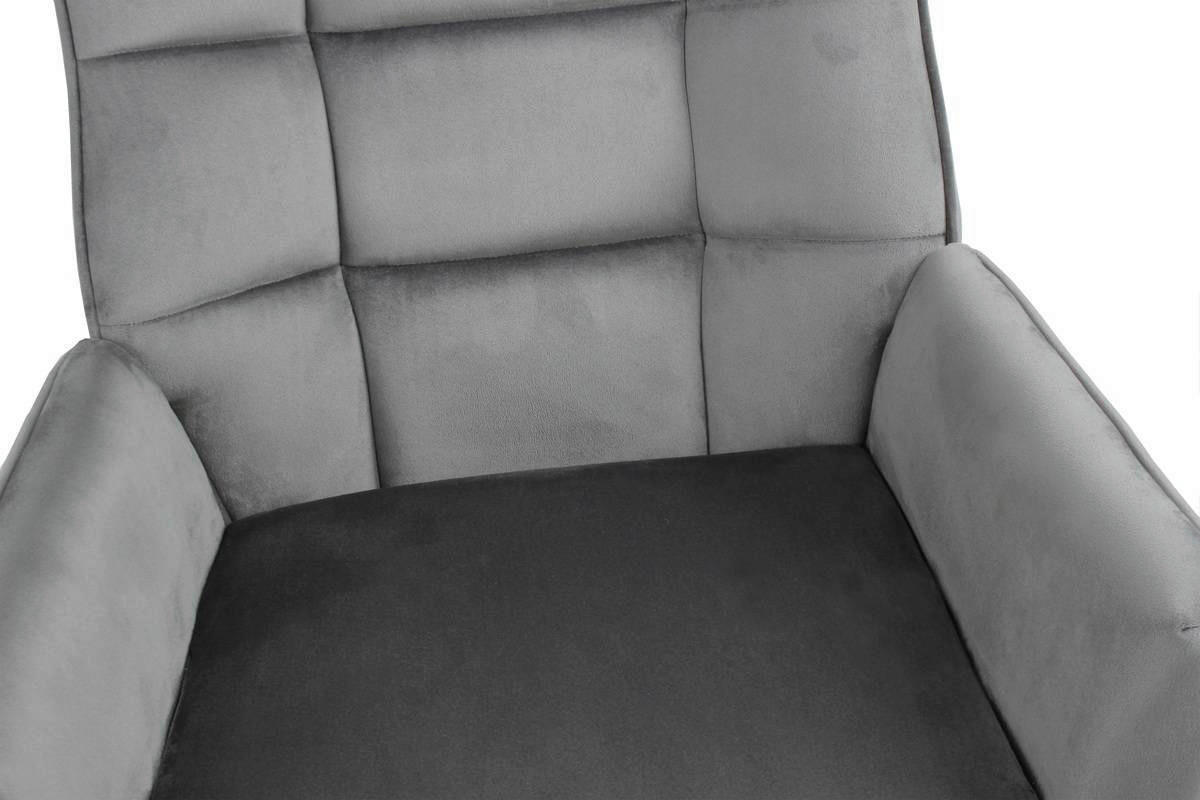 Schaukelstuhl Bryana 100 grau B/H/T: ca. 88x97x68 cm Bryana 100 - schwarz/grau (88,00/97,00/68,00cm) - 360 Living