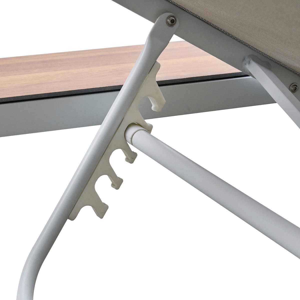 AXI Outdoor Living Gartenliege Kira weiß Metall B/H/L: ca. 89x88x195 cm Kira - braun/weiß (195,00/89,00/88,00cm) - AXI Outdoor Living