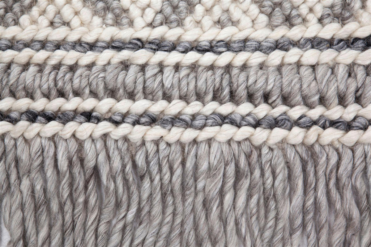Kayoom Kurzflorteppich Natura 410 silber B/L: ca. 80x150 cm Natura 410 - creme/silber (80,00/150,00cm) - Kayoom