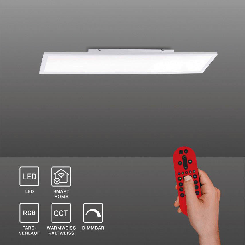 Just Light Smarte Deckenleuchte 14682-16 LED-Deckenleuchte_Flat - (100,00cm) - Just Light