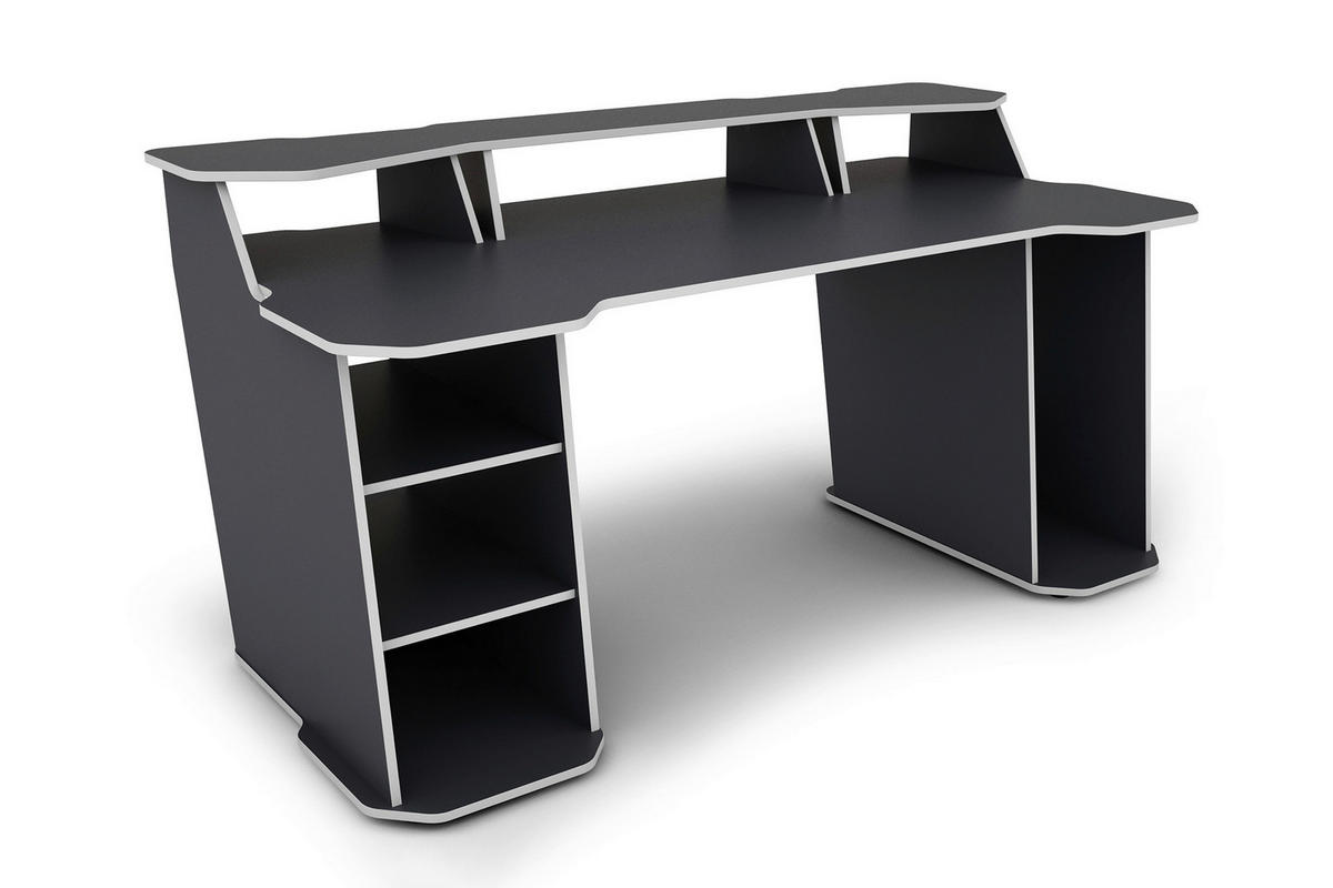 Schreibtisch MATRIX anthrazit weiß B/H/T: ca. 180x76,96x85 cm MATRIX - weiß/anthrazit (180,00/76,96/85,00cm) - byLIVING