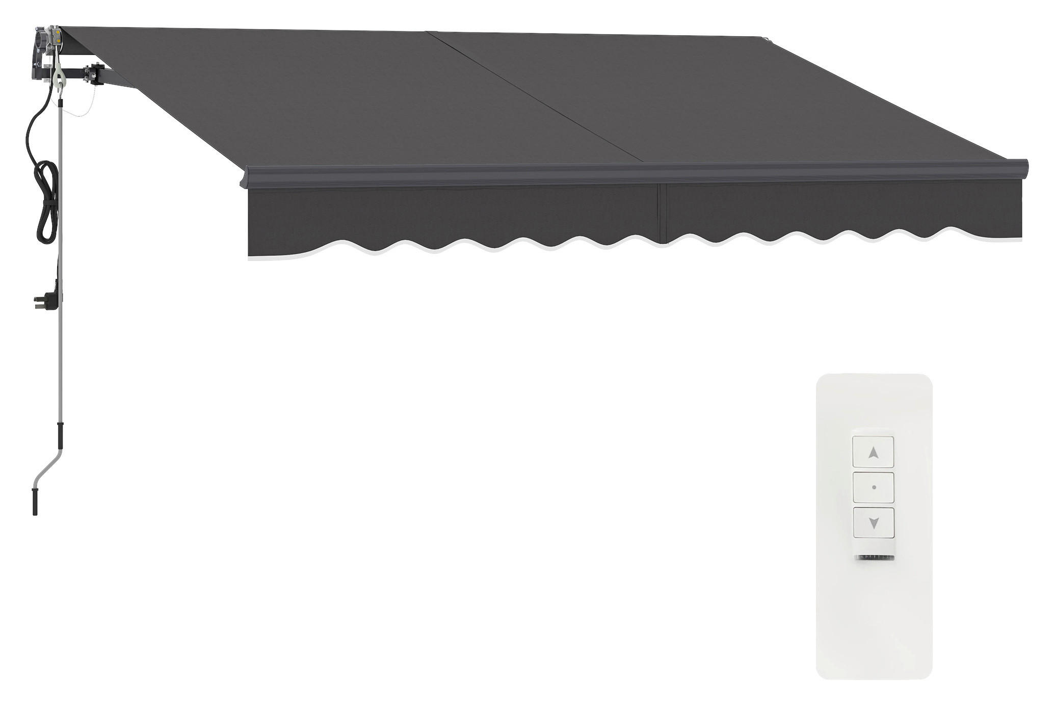 Markise dunkelgrau B/H/L: ca. 250x150x296 cm Markise - dunkelgrau (296,00/250,00/150,00cm) - Outsunny