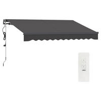 Outsunny Markise dunkelgrau B/H/L: ca. 250x150x296 cm Markise - dunkelgrau (296,00/250,00/150,00cm) - Outsunny