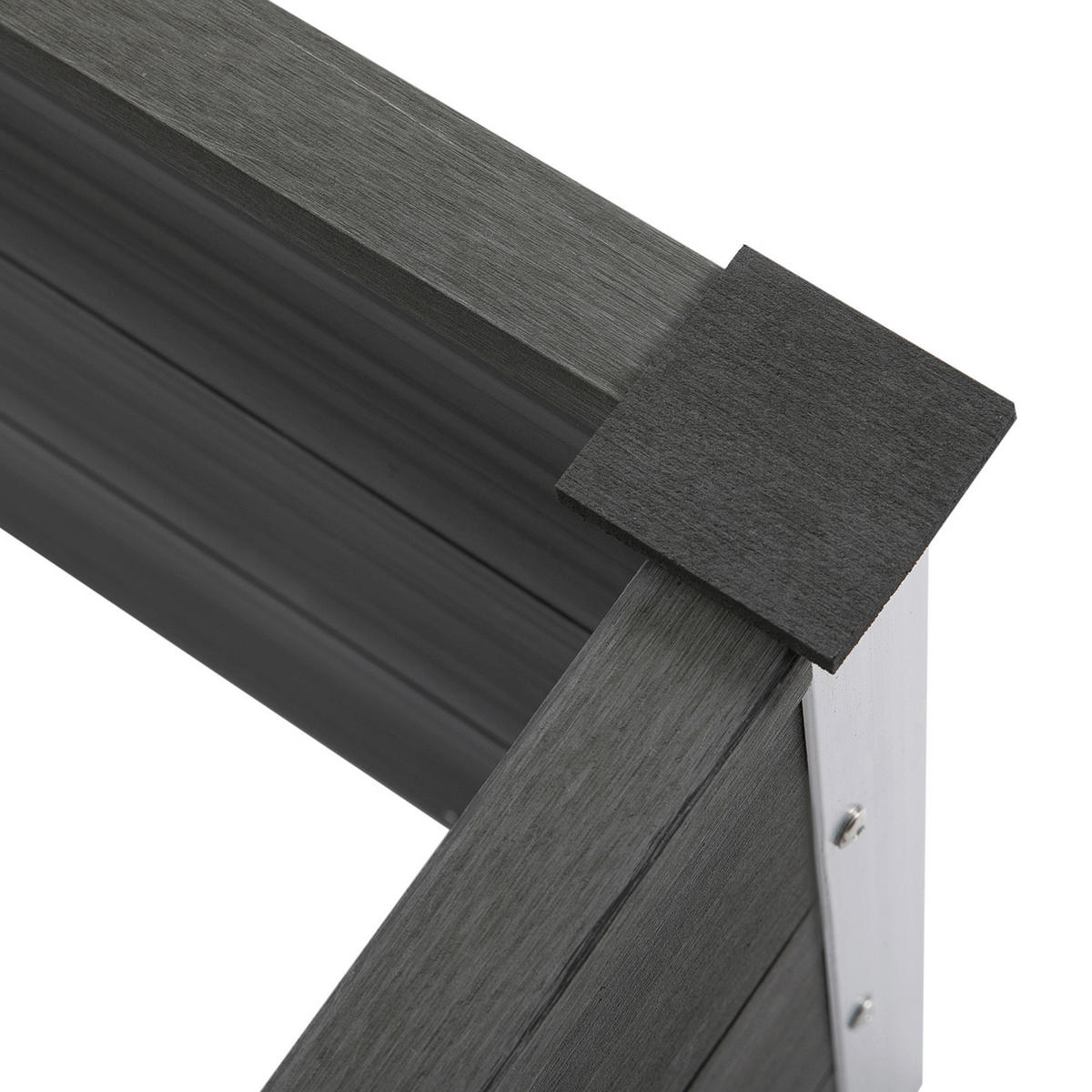 Outsunny Blumenkübel grau Kunststoff B/H/L: ca. 50x50x100 cm Blumenkübel 845-227V01 - grau (100,00/50,00/50,00cm) - Outsunny