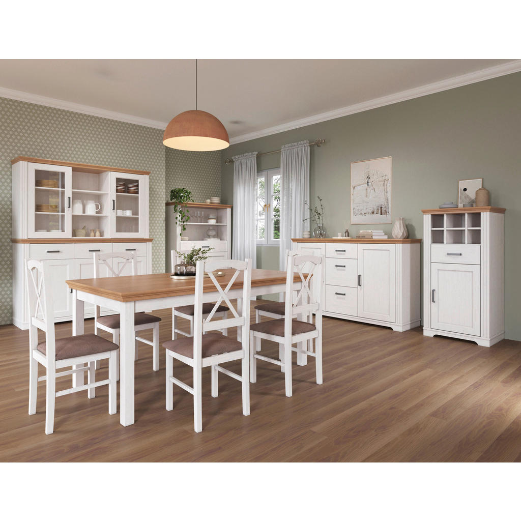 Thumbnail - Kommode Maluno weiß lackiert B/H/L: ca. 48,3x104x166,4 cm