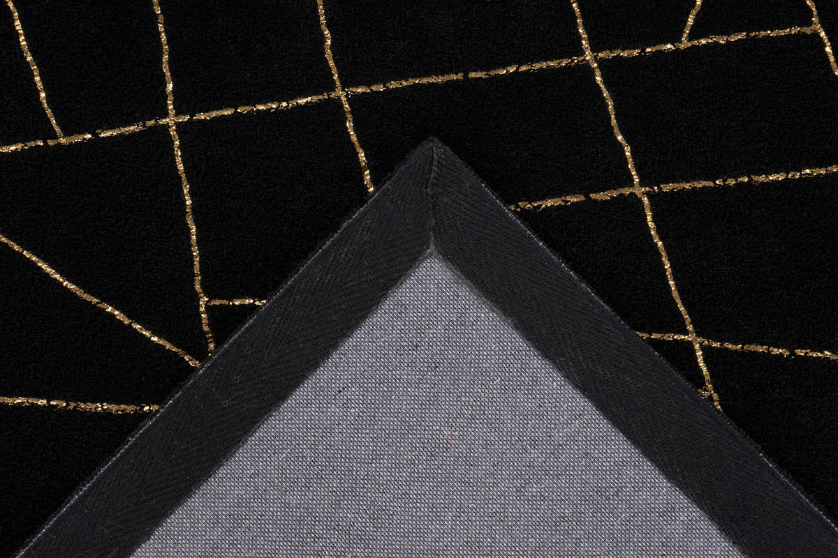 360Living Teppich Bijou gold B/L: ca. 120x170 cm Bijou - gold/schwarz (120,00/170,00cm) - 360Living