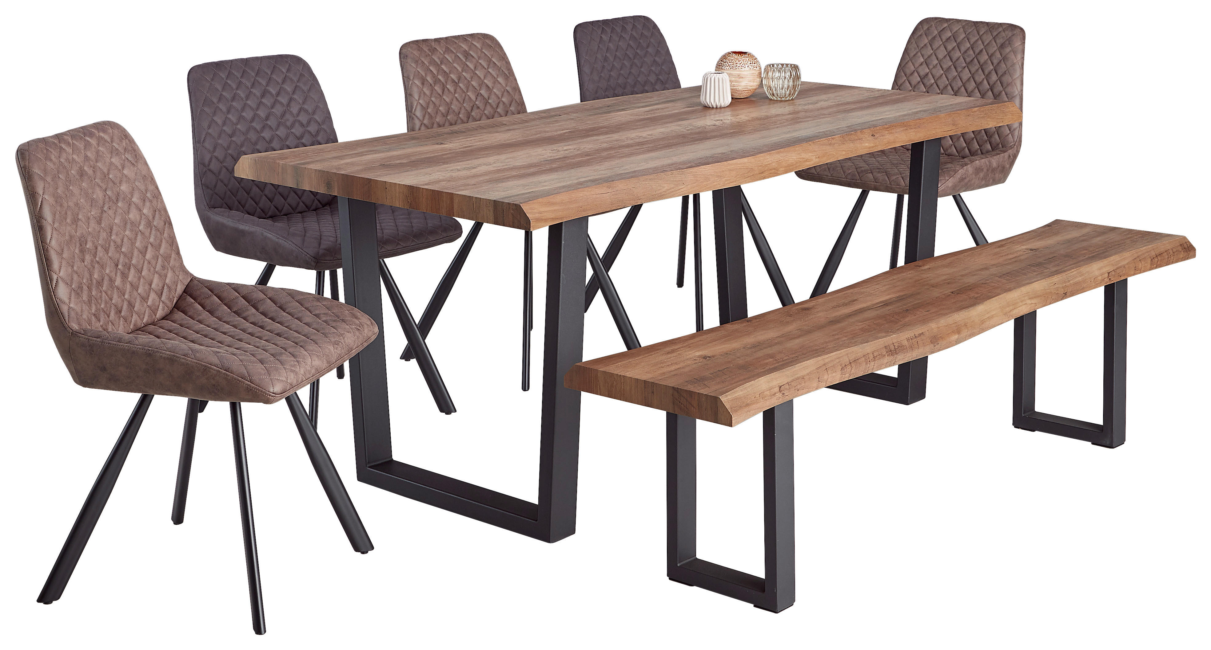 Stuhl Emily anthrazit Microfaser B/H/T: ca. 51x87x63 cm Emily - schwarz/anthrazit (51,00/87,00/63,00cm)