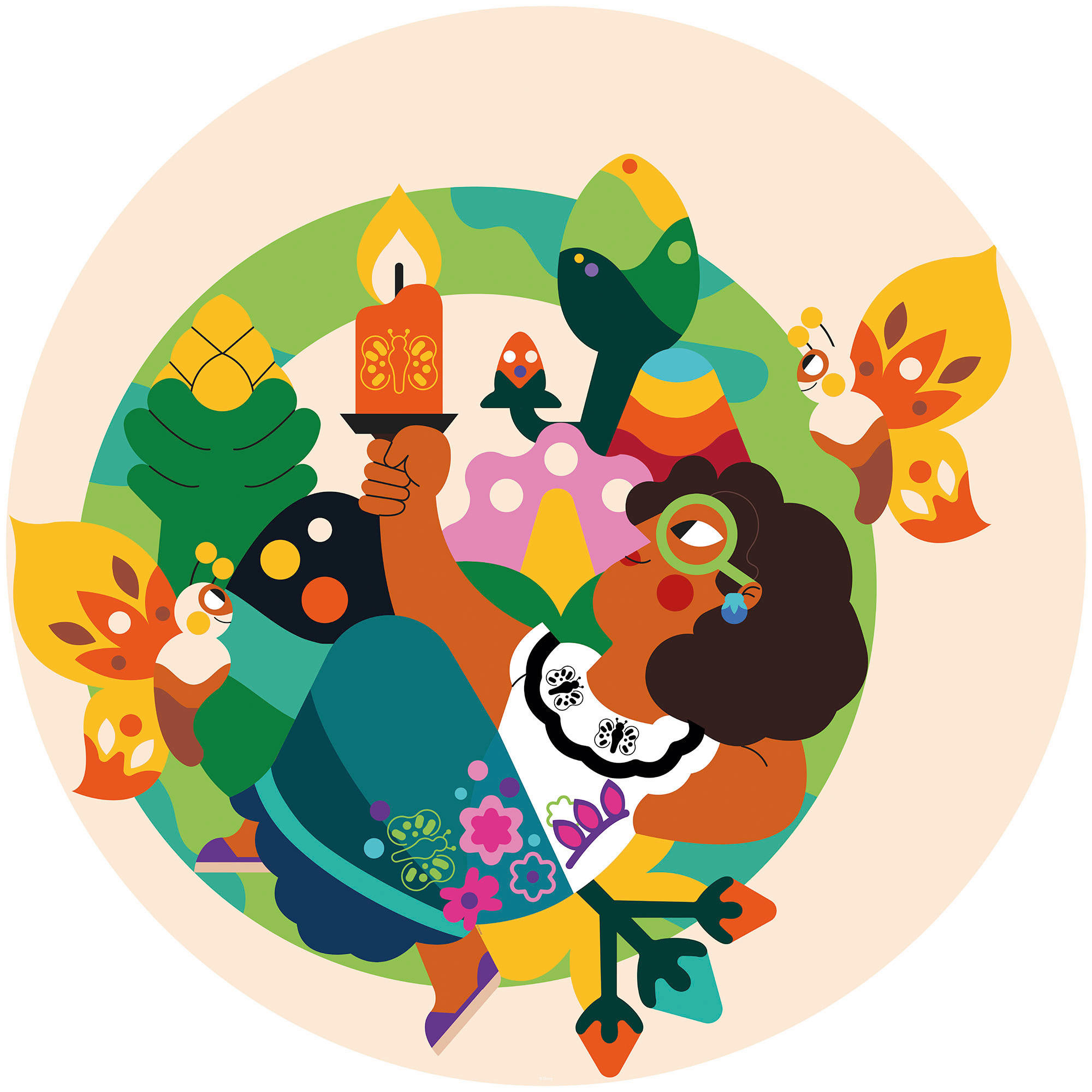 Komar Fototapete Encanto Miracle Candle D: ca. 125 cm Encanto Miracle Candle - (125,00cm) - Komar