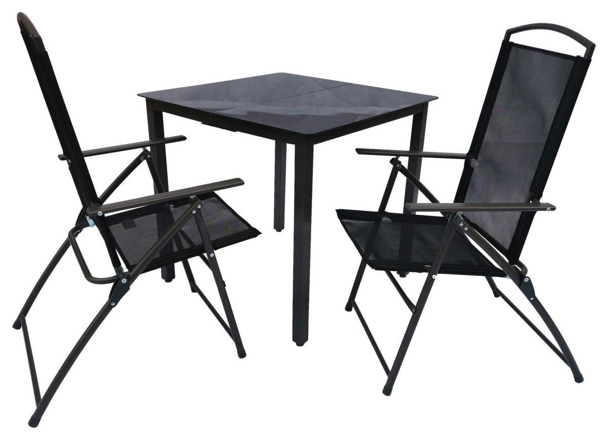 VCM Gartensitzgruppe anthrazit Aluminium B/H/T: ca. 80x76x80 cm Gartensitzgruppe - anthrazit (80,00/76,00/80,00cm) - VCM