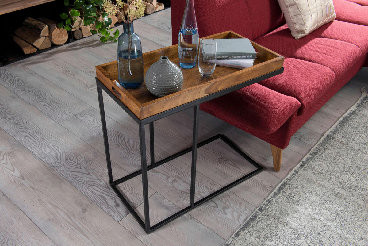 Beistelltisch rosenholz Nachbildung Holz B/H/T: ca. 70x65x34 cm Beistelltisch - rosenholz (70,00/65,00/34,00cm) - Wohnling