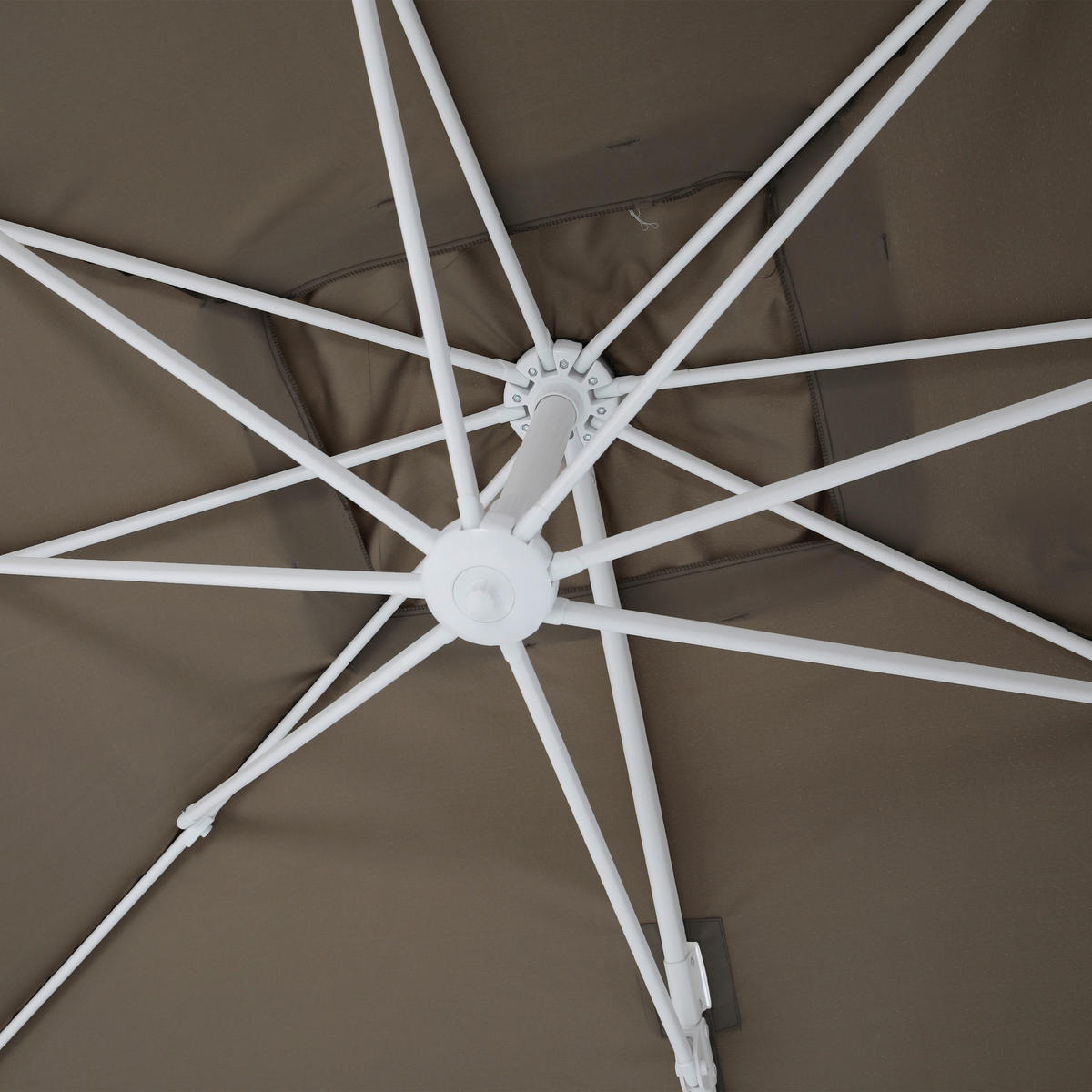 AXI Outdoor Living Ampelschirm Marisol taupe Metall B/H/L: ca. 300x235x300 cm Marisol - weiß/taupe (300,00/300,00/235,00cm) - AXI Outdoor Living