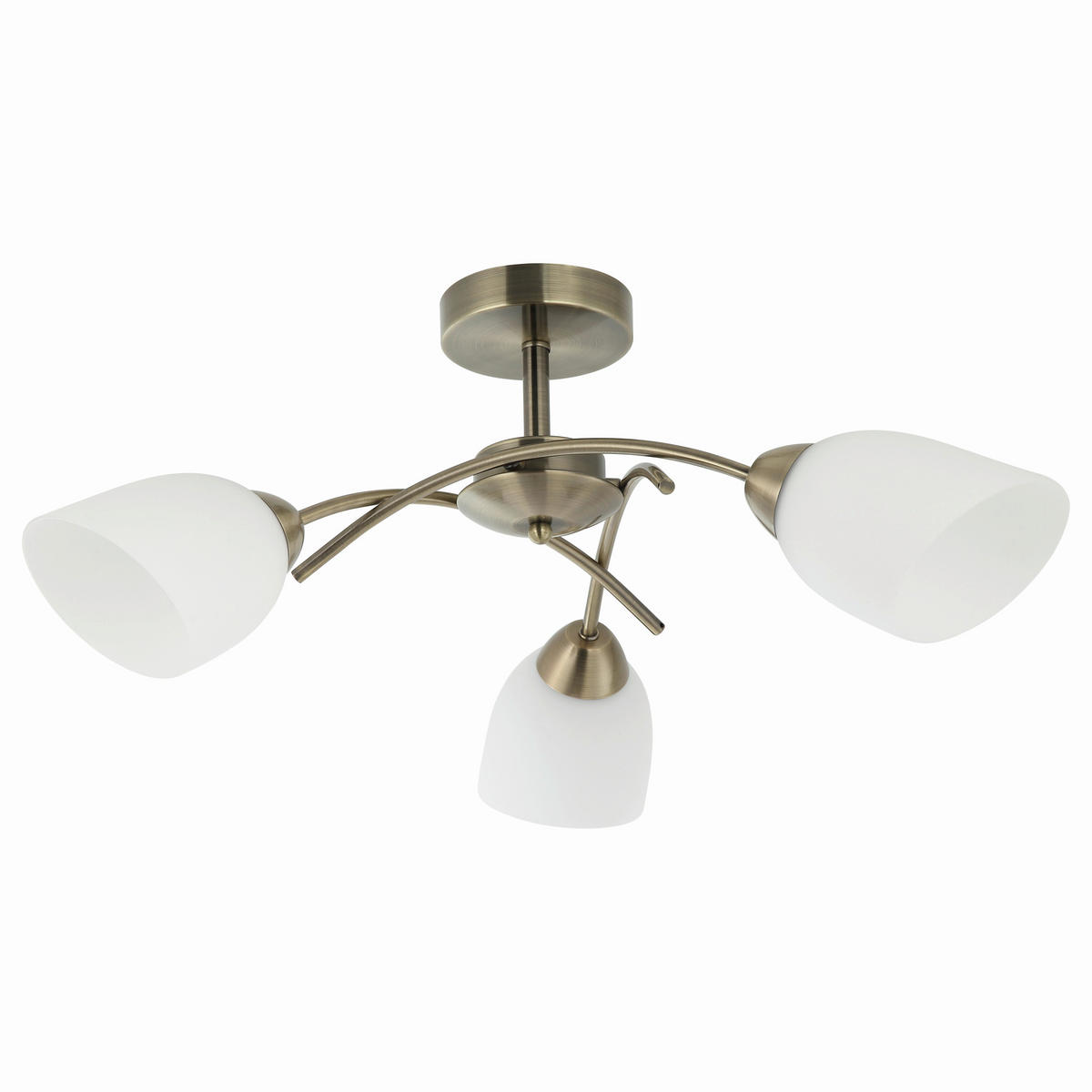 Lamkur Deckenleuchte DONNA 45467 oxidgrün Glas Metall H/L: ca. 25x51 cm E27 3 Brennstellen Donna - oxidgrün (51,00cm) - Lamkur