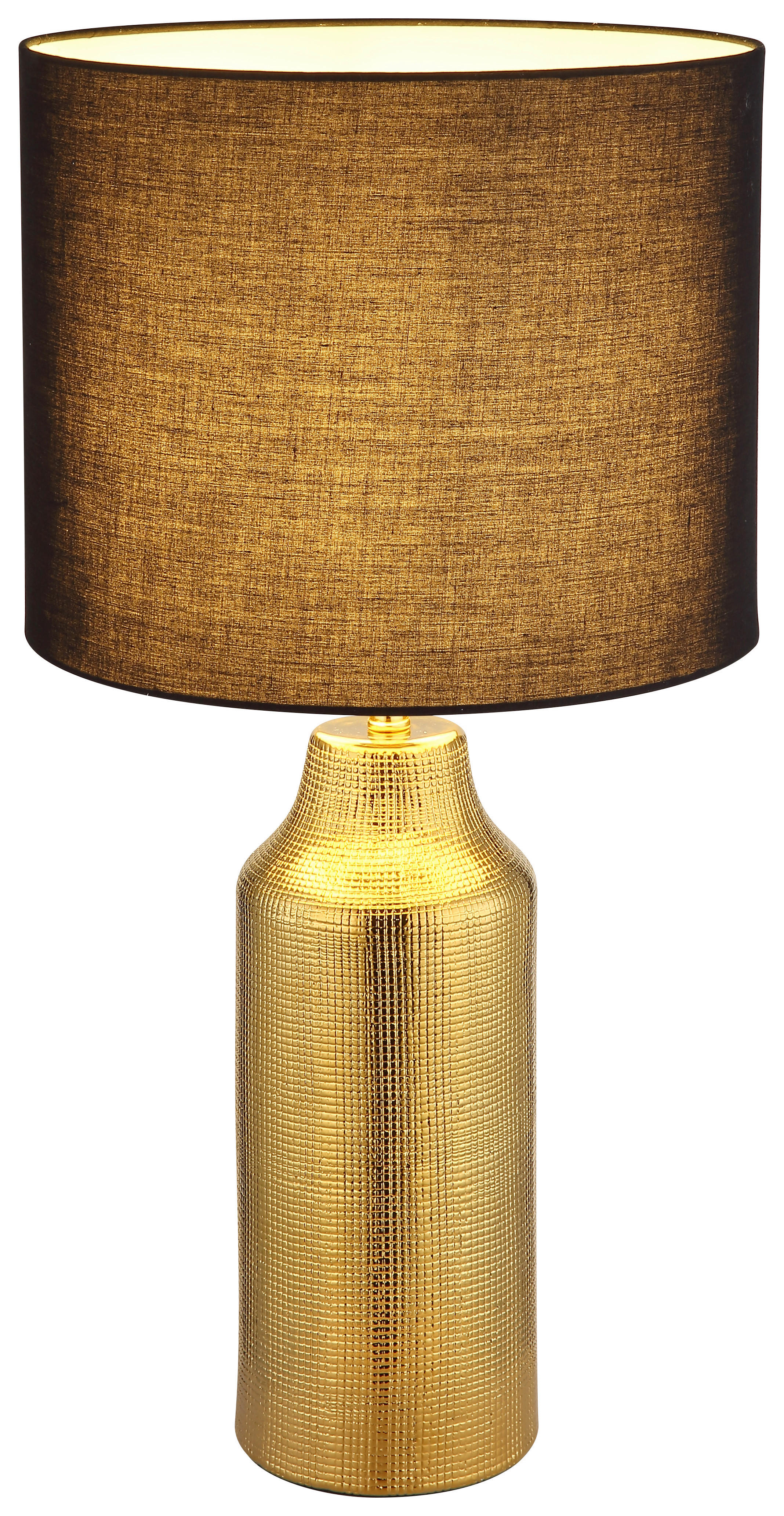 GLOBO Tischleuchte ELDEN 21736G schwarz gold Keramik H/D: ca. 61x30,5 cm E27 1 Brennstellen ELDEN - gold/schwarz (30,50/61,00cm) - GLOBO