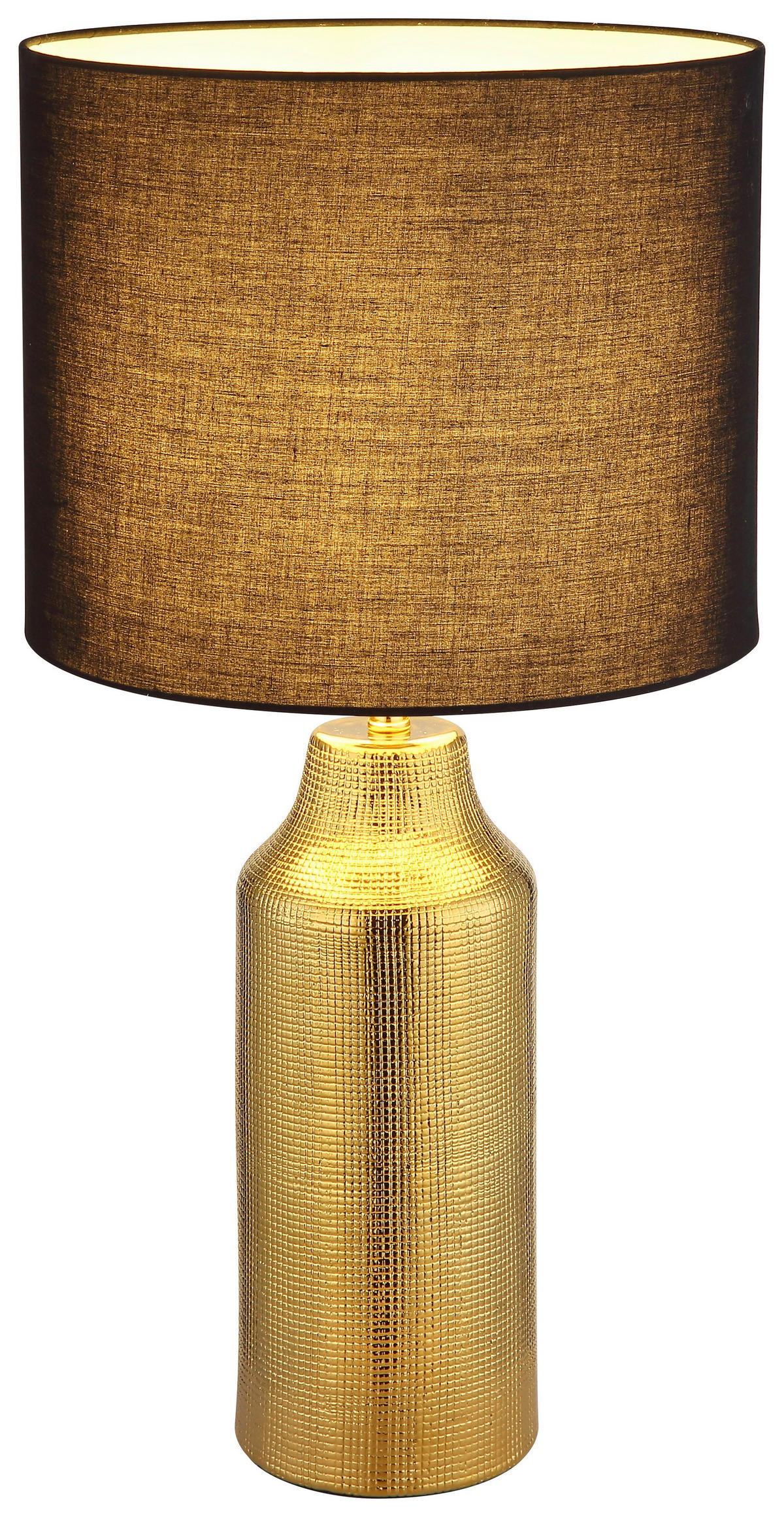 GLOBO Tischleuchte ELDEN 21736G schwarz gold Keramik H/D: ca. 61x30,5 cm E27 1 Brennstellen ELDEN - gold/schwarz (30,50/61,00cm) - GLOBO