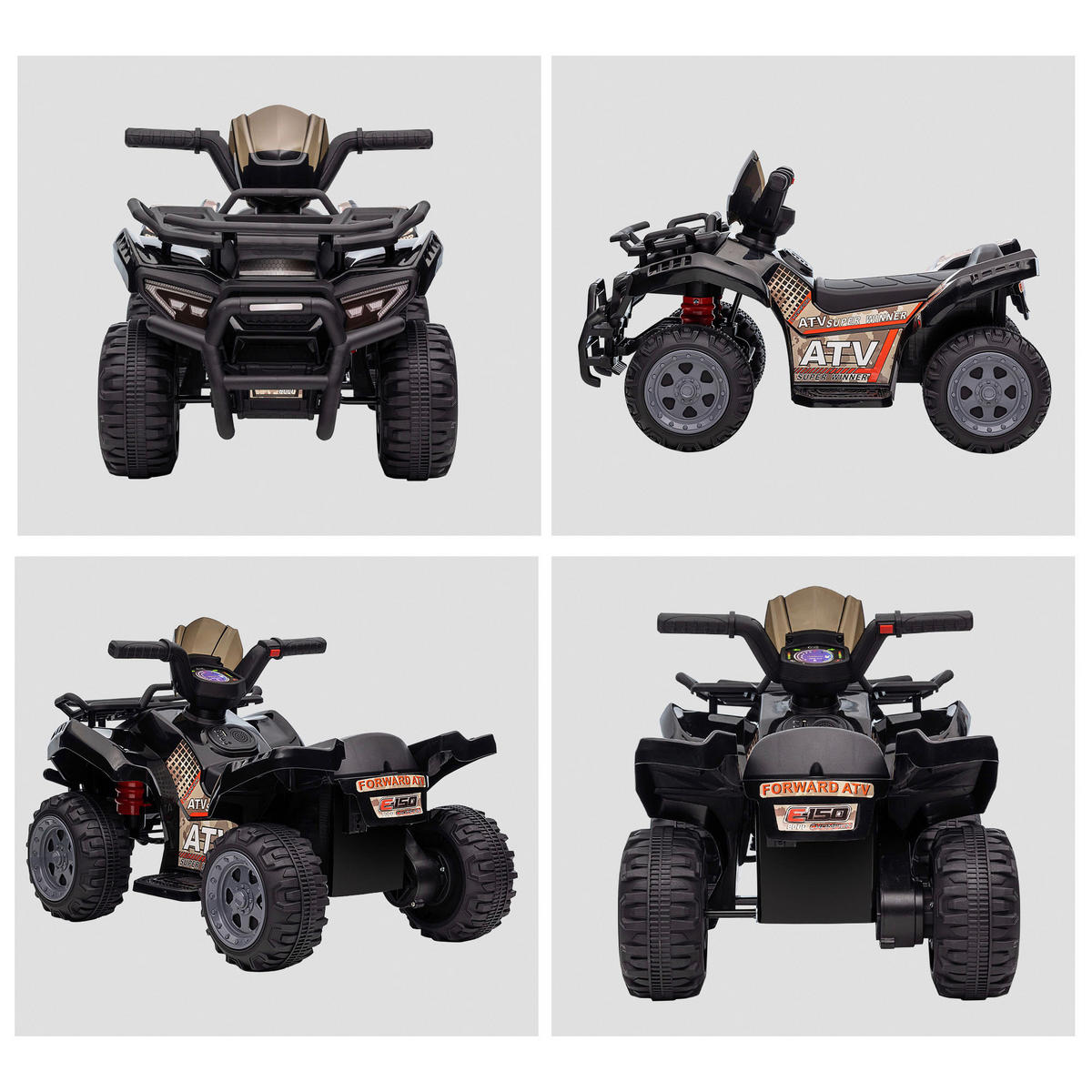 HOMCOM Kinder Elektrofahrzeug schwarz B/H/L: ca. 42x45x70 cm Kinder Elektrofahrzeug - schwarz (70,00/42,00/45,00cm) - HOMCOM