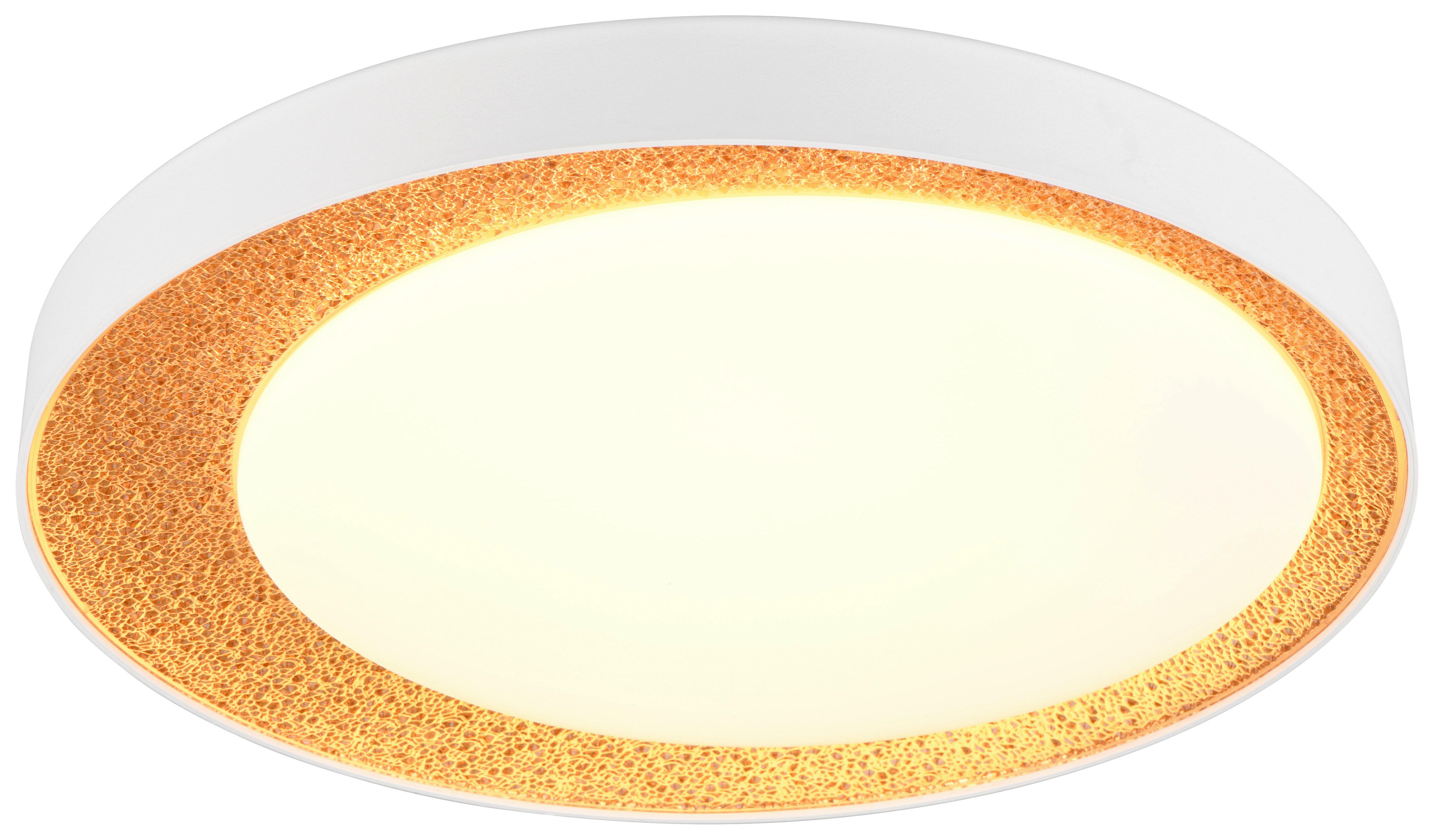 Reality LED-Deckenleuchte weiß gold Kunststoff H/D: ca. 8x45 cm LED-Deckenleuchte_Aleta - gold/weiß (45,00/8,00cm) - Reality
