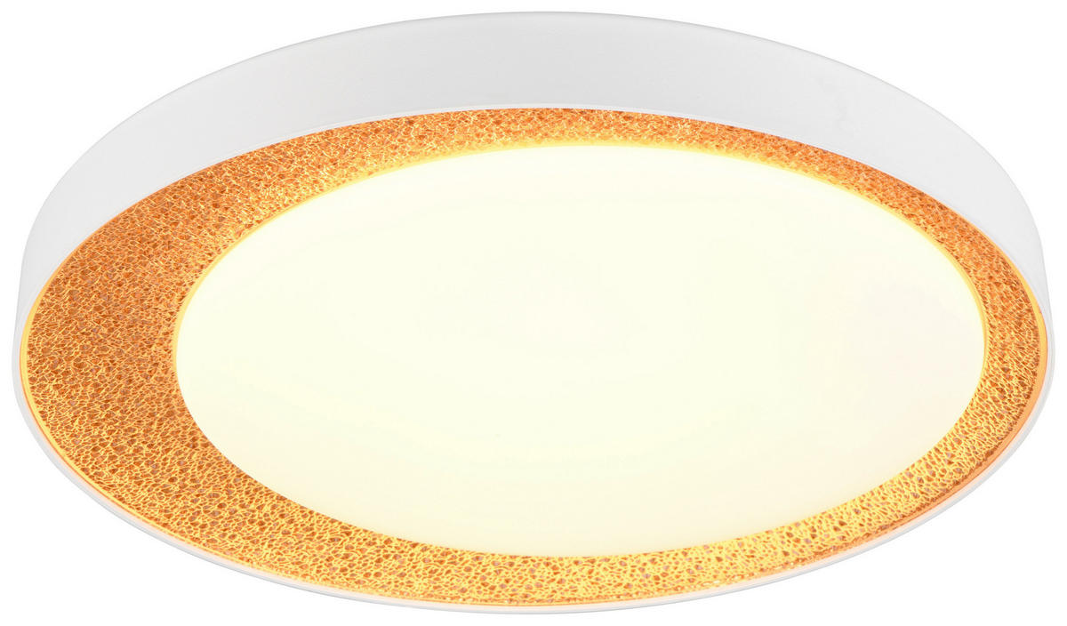 Reality LED-Deckenleuchte weiß gold Kunststoff H/D: ca. 8x45 cm LED-Deckenleuchte_Aleta - gold/weiß (45,00/8,00cm) - Reality