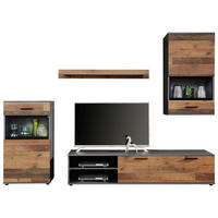 Wohnwand Mango Old Wood Nachbildung Matera Nachbildung B/H/T: ca. 246x182x37 cm Mango - (246,00/182,00/37,00cm) - Trendteam