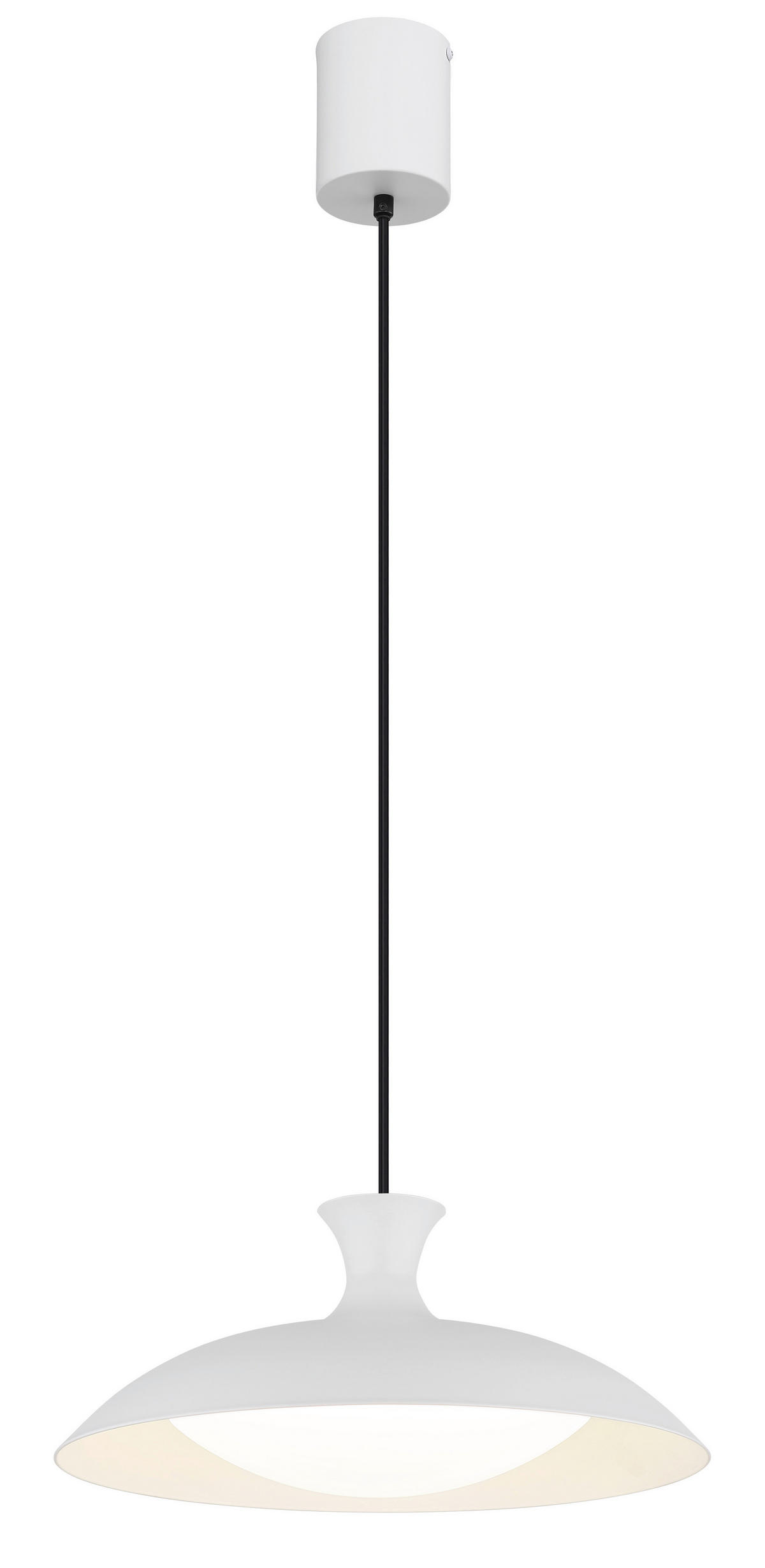 GLOBO Pendelleuchte weiß Metall H/D: ca. 150x40 cm 1.0 Brennstellen Rocha - weiß (40,00/150,00cm) - GLOBO