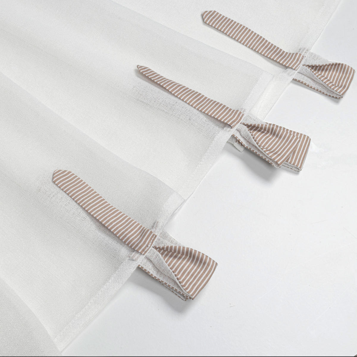 Scheibengardine Zilla hellbraun B/L: ca. 140x50 cm Zilla - hellbraun (140,00/50,00cm) - Happy Home